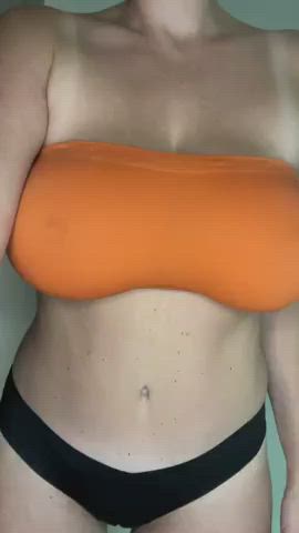 big tits busty milf tanlines thighs titty drop gif