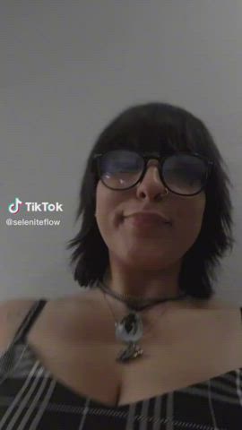 Nerdy emo girl with big tits