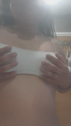 Even though my titties are on the small size, do you still like my drop? 🥺 (OC)
