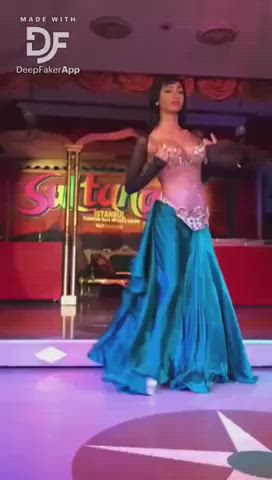 belly button big tits dancing fake pierced piercing turkish gif