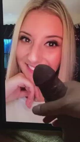Another random perv gives her a huge cumtribute. She can’t get enough!