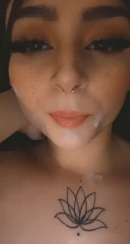 cum in mouth cumshot facial gif