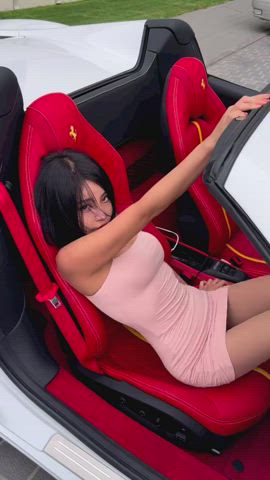 asian car cute korean model gif