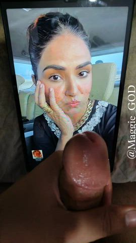 celebrity face fuck facial indian milf spit tiktok tribute gif