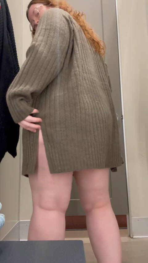 ass bbw big ass fitting room milf public striptease r/caughtpublic gif