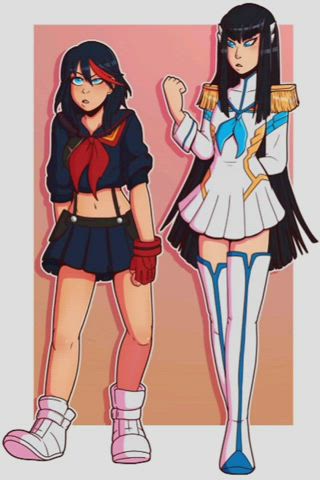 Satsuki and Ryuuko perfect transformation (wrenzephyr2) [Kill La Kill]