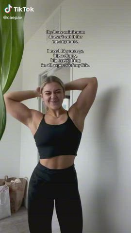 Fitness Muscular Girl TikTok gif