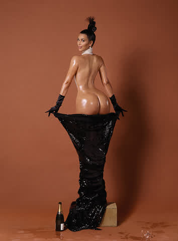 big tits celebrity kim kardashian milf oiled gif