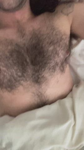 Amateur Big Dick Hairy Male Masturbation OnlyFans gif