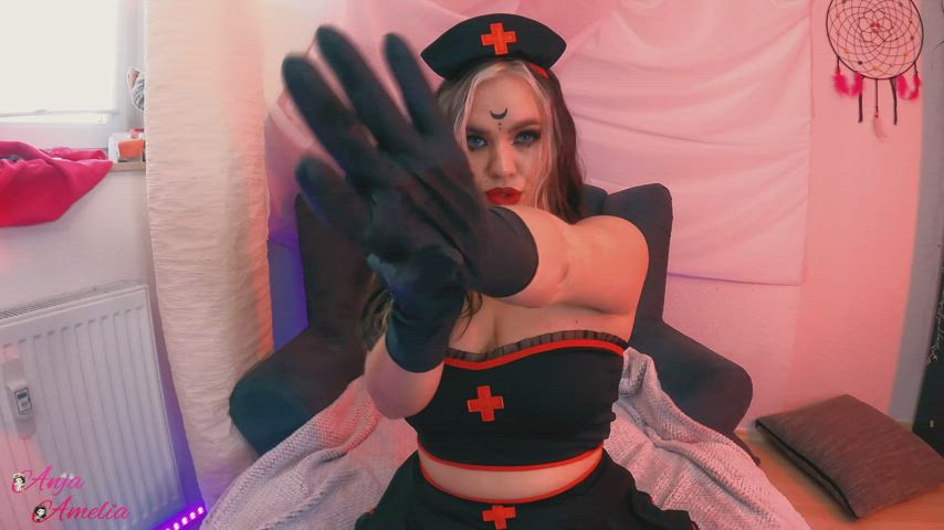 fetish latex latex gloves medical fetish two hands gif