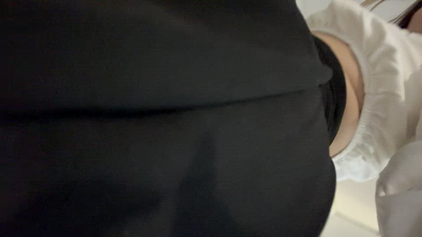 Get a peek of my sexy curves under my short skirt