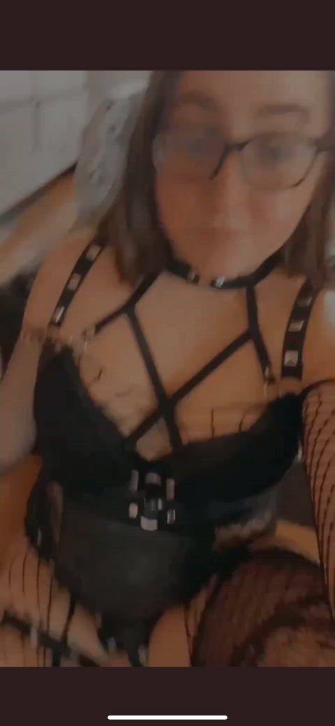 corset dominant goth leather lingerie onlyfans sexy thigh highs wet pussy wet and