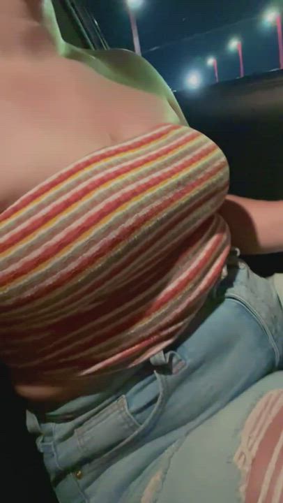 Boobs Flashing Public gif