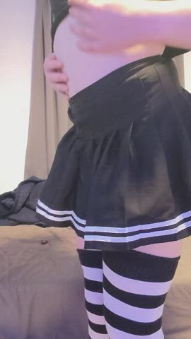 I love the way my cock feels underneath a skirt &lt;3