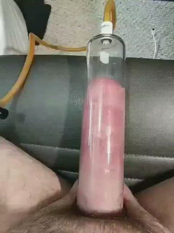 Big Dick Clit Pump Cock Milking gif