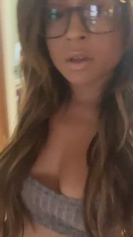 cute freckles glasses natural tits tits wrestling gif