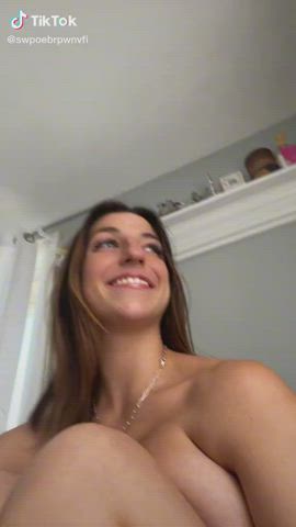 big tits brunette tiktok gif