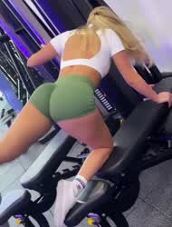 Ass Blonde Gym Workout Yoga Pants gif