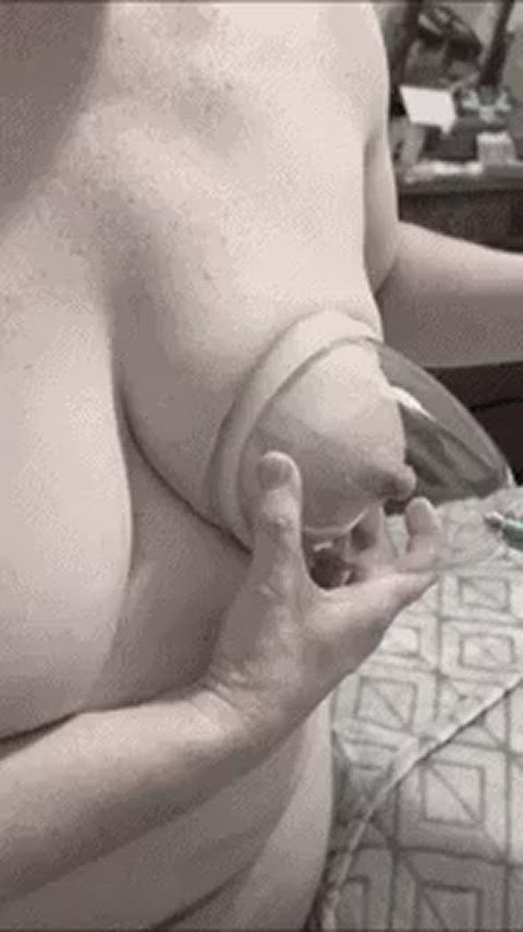 Stretched by suction