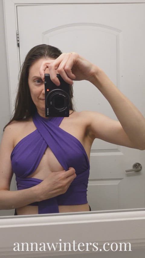 boobs brunette flashing mirror natural tits selfie small tits tease tits topless