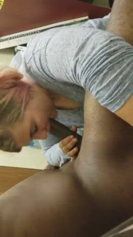 bbc coworker deepthroat interracial thick gif