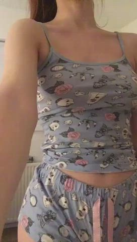 ass babe brunette pussy tits gif