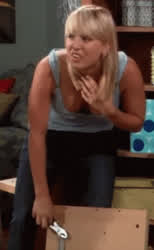 Boobs Flashing Kaley Cuoco gif