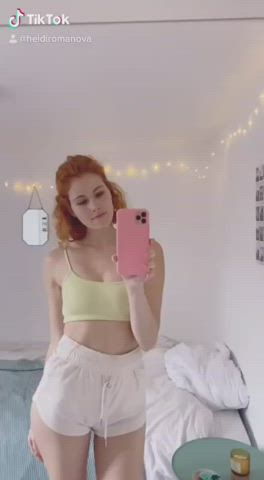 Redhead dropping phone