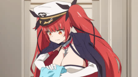 Anime Big Tits Ecchi Redhead gif