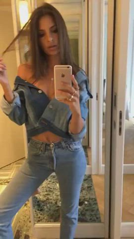 Jeans Model Selfie gif
