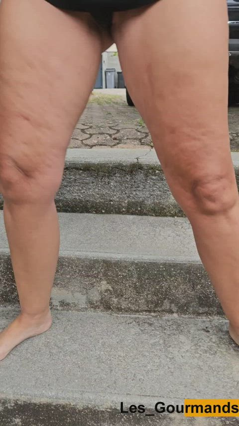 clit milf outdoor pee peeing piercing piss pissing pierced pussy gif