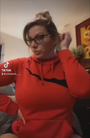 Big Tits Boobs MILF Nude TikTok Tits gif