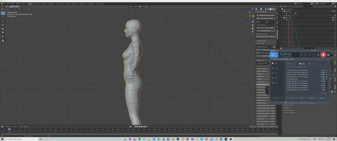 3D Female Model gif