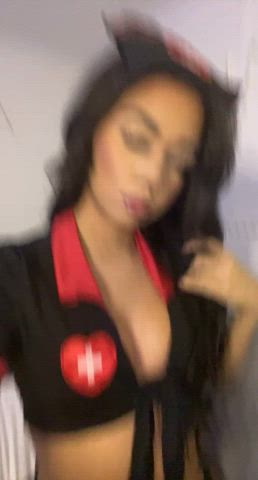 boobs ebony onlyfans petite small tits solo tease teen tiktok tits gif