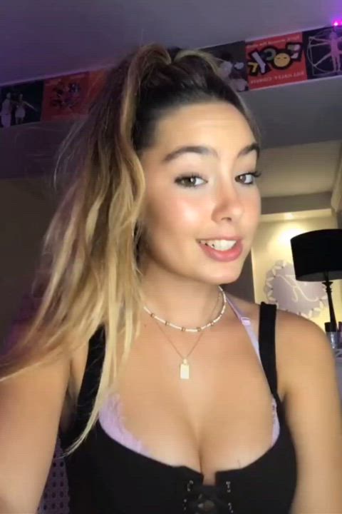 ahegao blonde brunette cleavage non-nude real-girls-on-tiktok gif