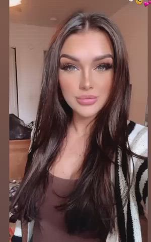 brunette cumshot sex doll gif