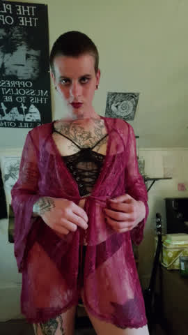 bdsm lingerie mtf tattoo trans trans woman femboys trans-girls gif