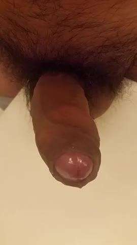 My cock and ball's on bathroom counter