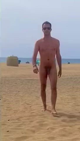 On the nudist beach