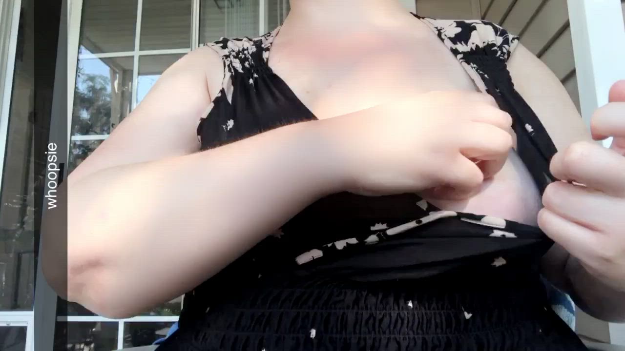 Giving the boobies some fresh air