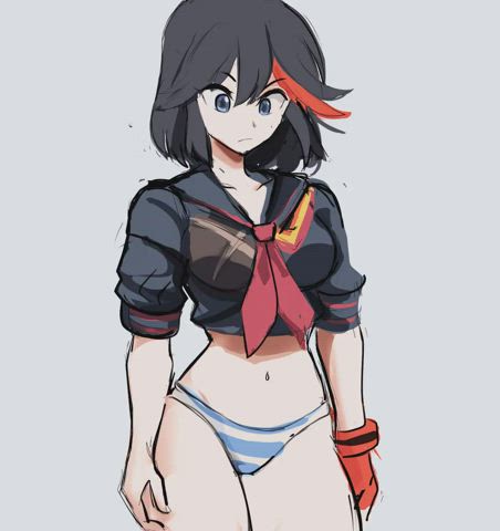 Ryuko Flashing Her Tits