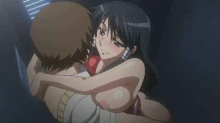 anime creampie hentai kissing locker room moaning swimsuit gif