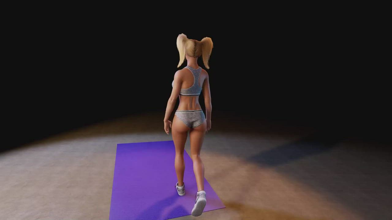 Bodysuit Fitness Stretching gif