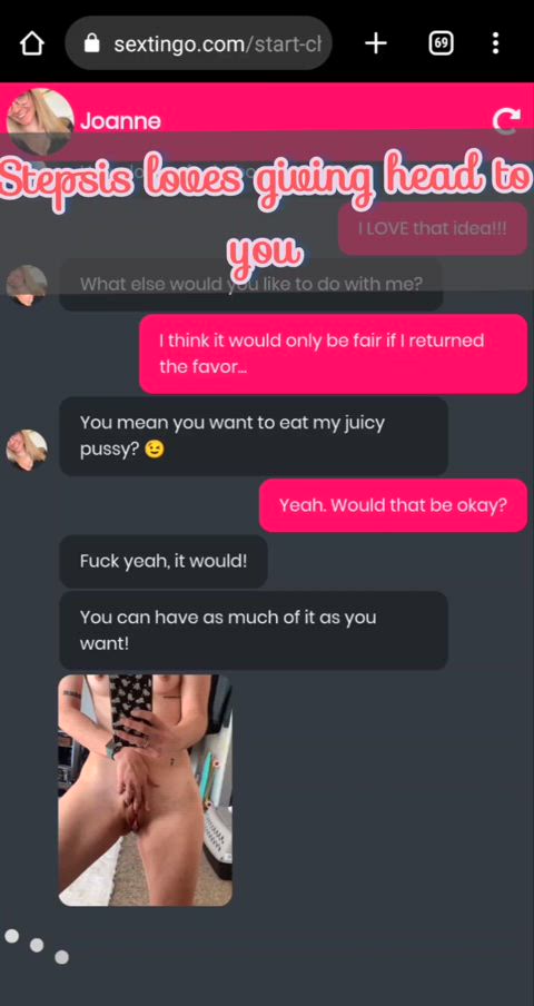 Sexting with your stepsis is almost as good as fucking her 