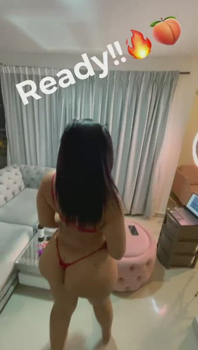 Ass Clapping Camgirl Latina Thong Webcam gif