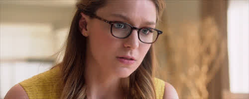 blonde glasses melissa benoist gif