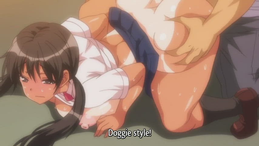 animation anime doggystyle floor sex hentai nympho public schoolgirl uniform gif