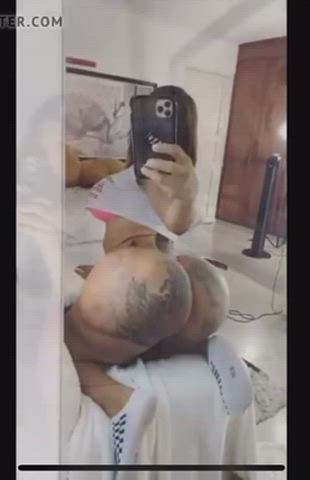 ass big ass bubble butt fake ass jiggling shaking tattoo trans trans woman gif