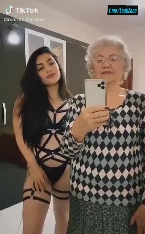 18 years old age gap family granny homemade mom nsfw public step-mom tiktok gif