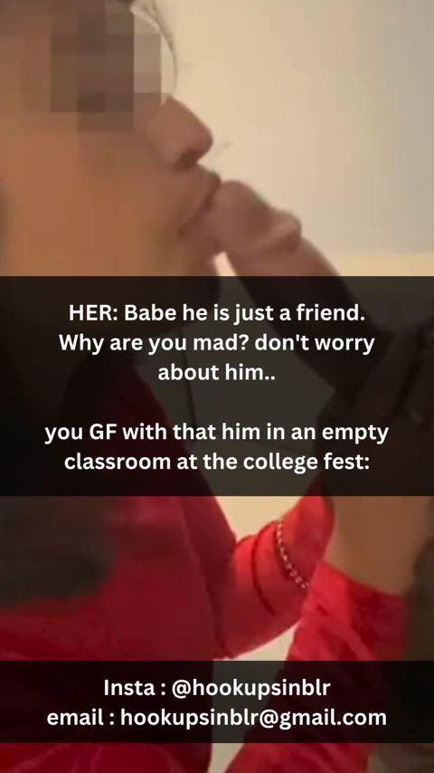 blowjob caption cheat cheating chudai cuckold desi girlfriend hotwife indian gif